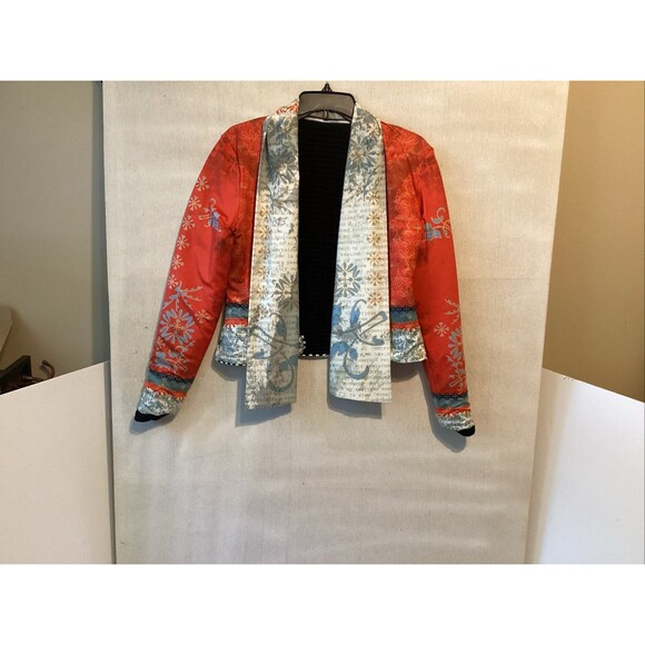 volt design art jacket women’s 2 wearable art reversible, Detachable Scarf - Picture 3 of 10